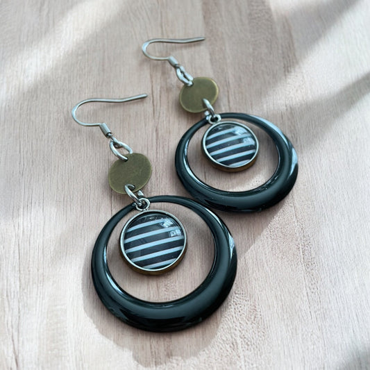 Anneaux epoxy et cabochons