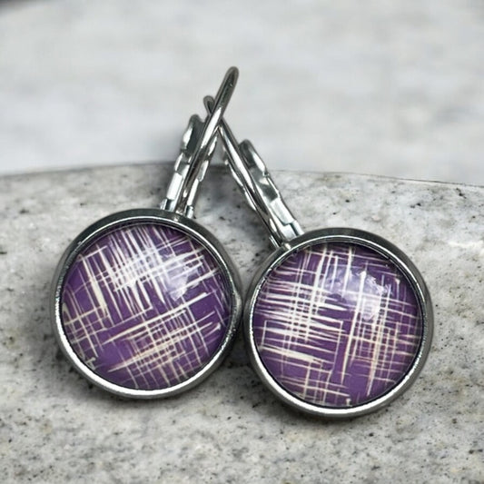 Boucles prune et beige