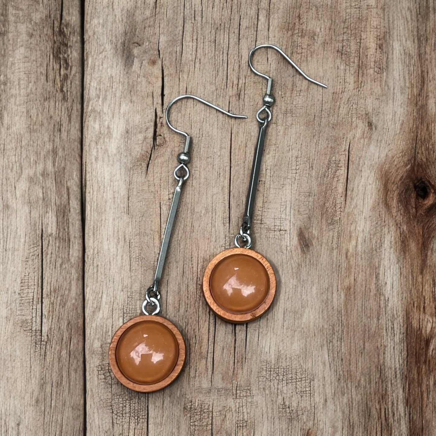 Boucles cabochons ton sur ton