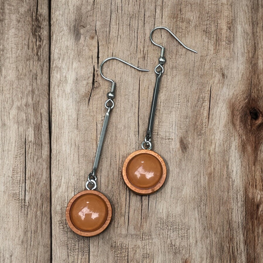 Boucles cabochons ton sur ton