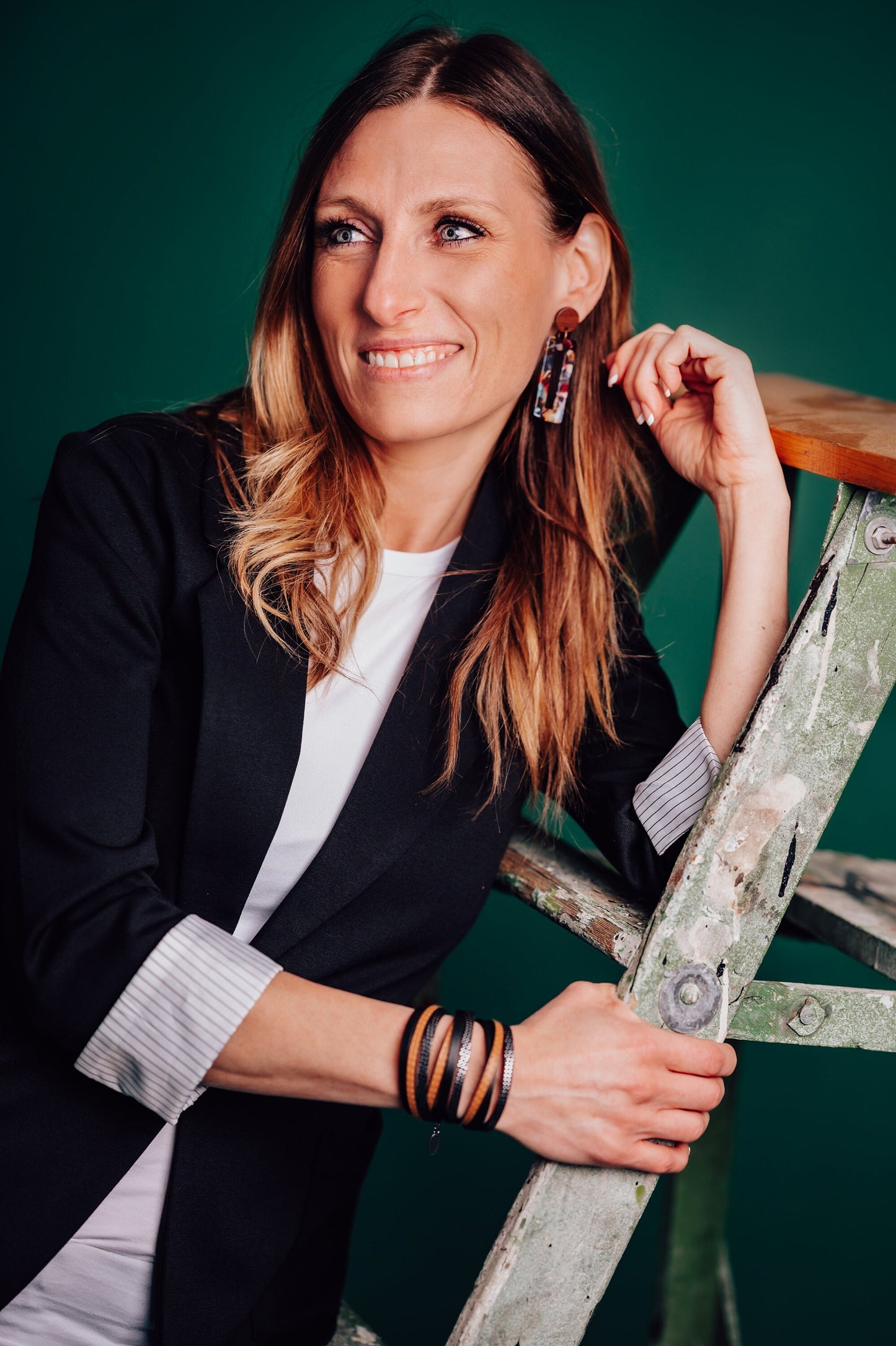 Boucles bois et acrylique