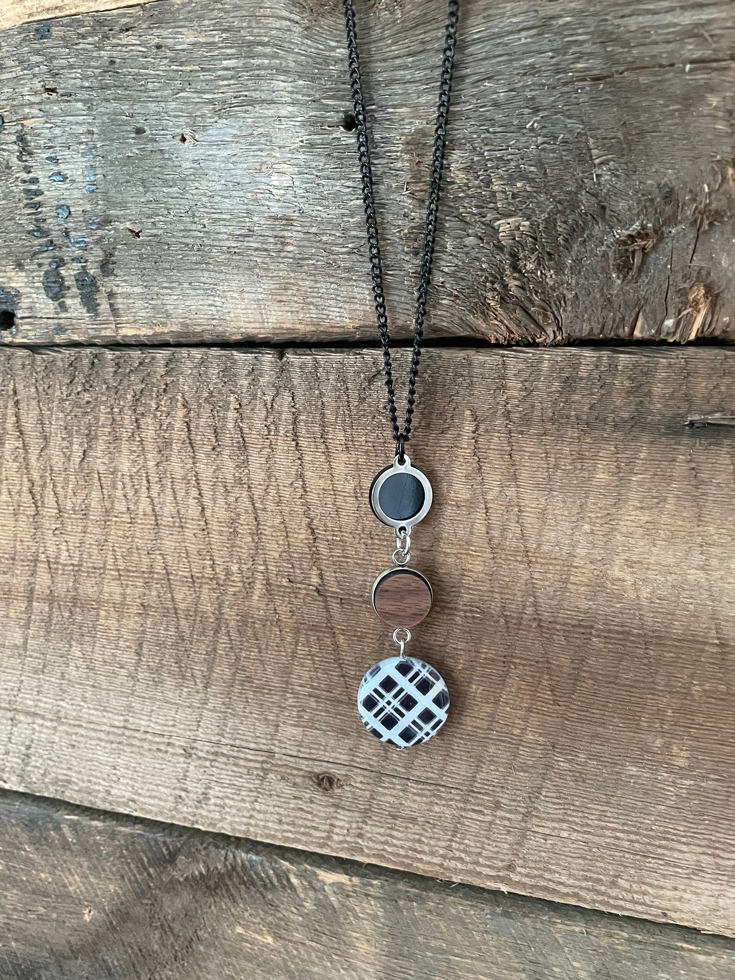 Sautoir bois et nacre