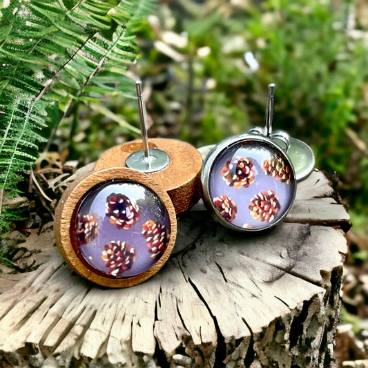 Clous d’oreilles motifs cocottes de sapin