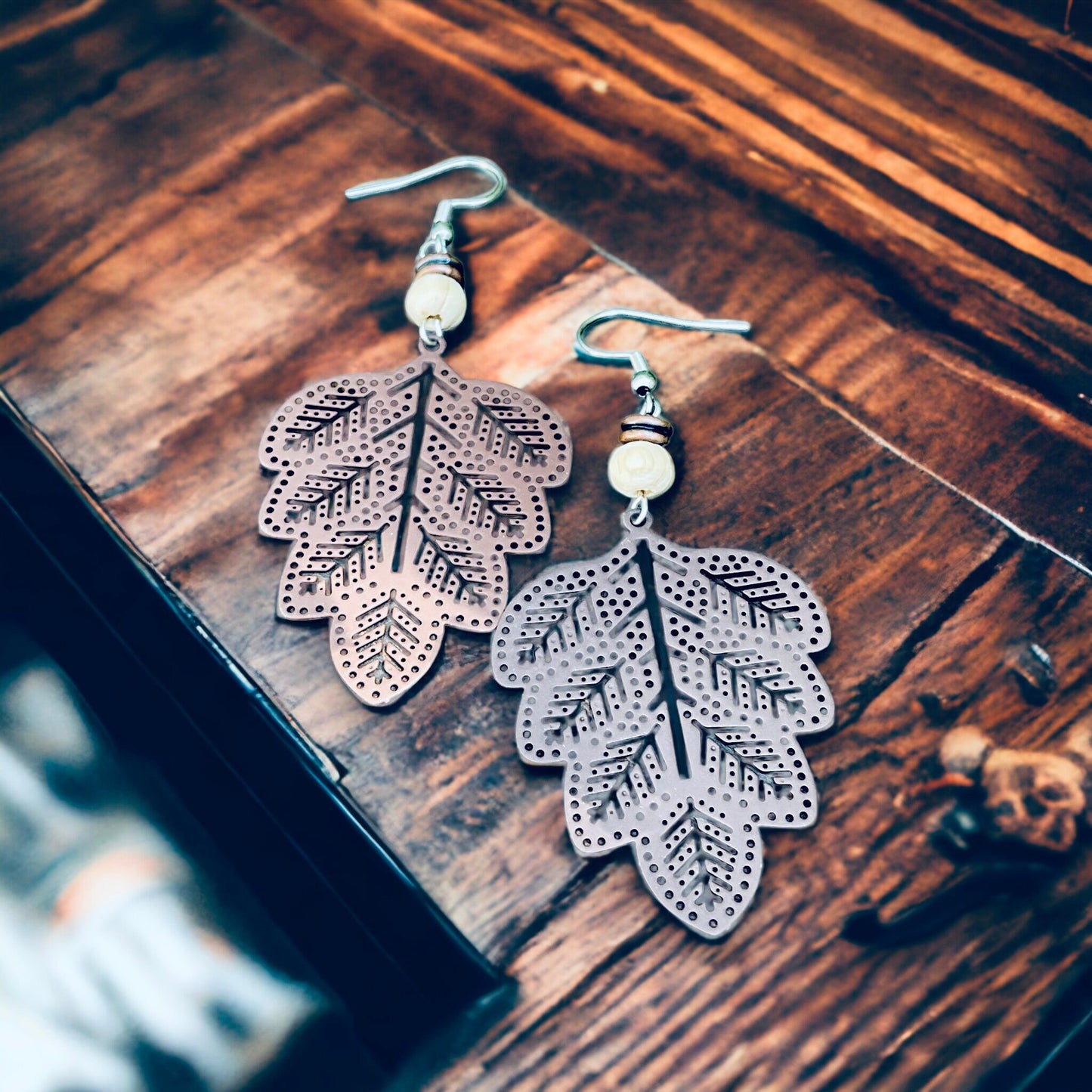 Boucles d’oreilles feuilles d’automne