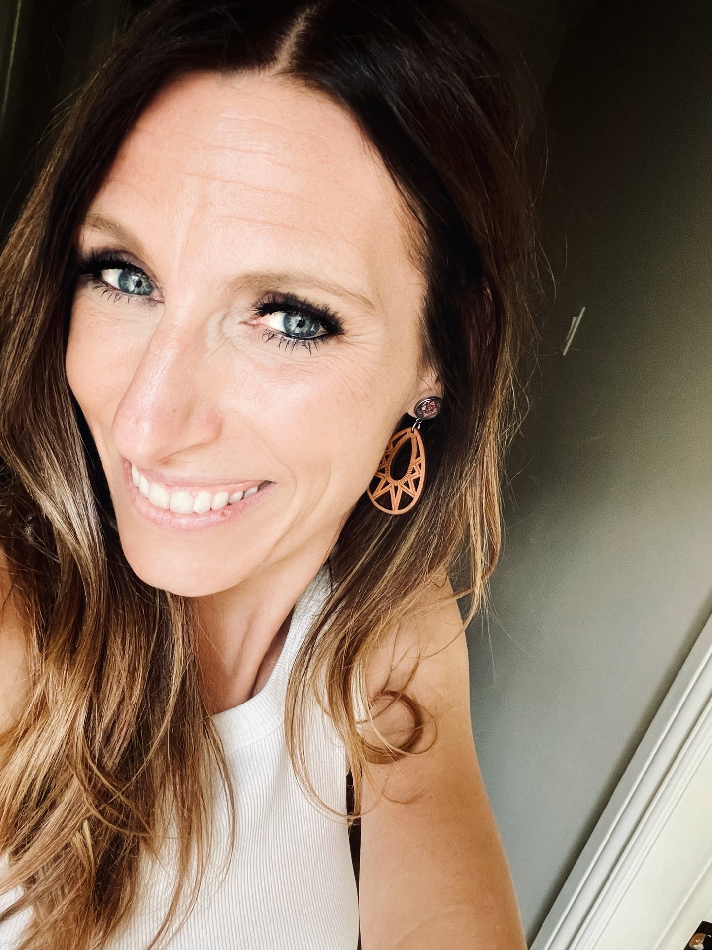 Boucles d’oreilles style marocain en bois