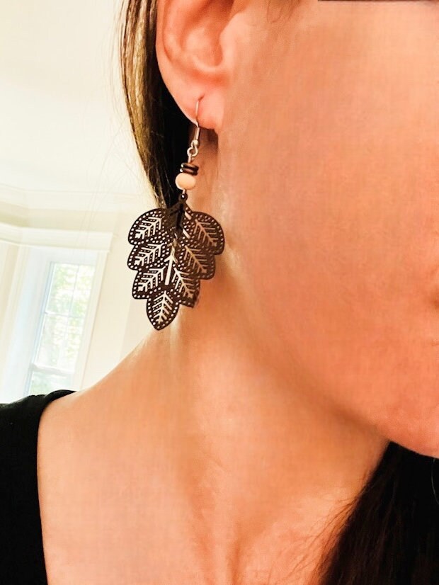 Boucles d’oreilles feuilles d’automne